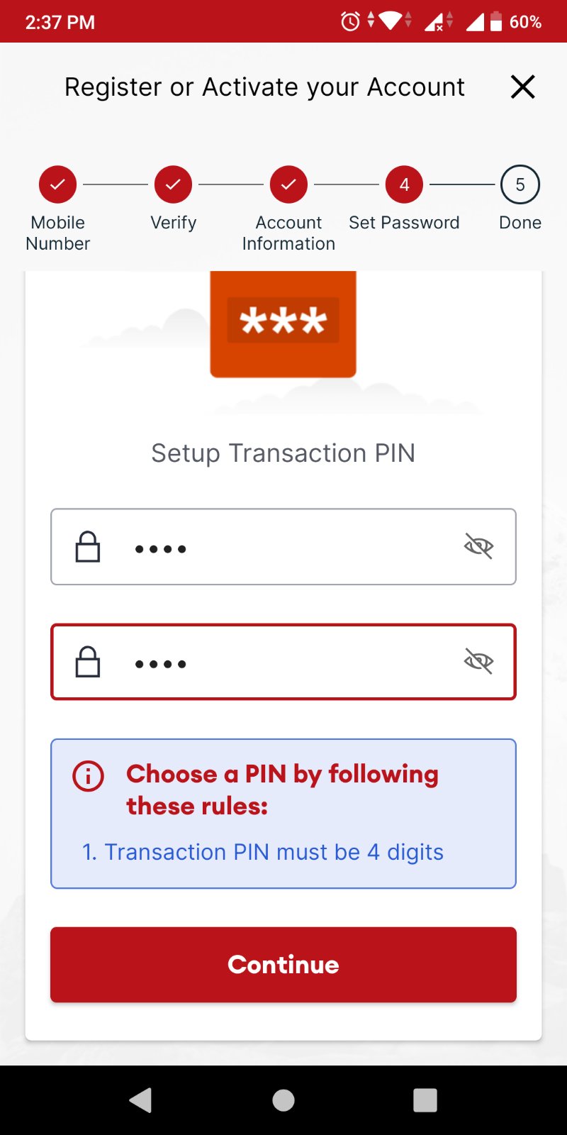 Set Transaction PIN - Image