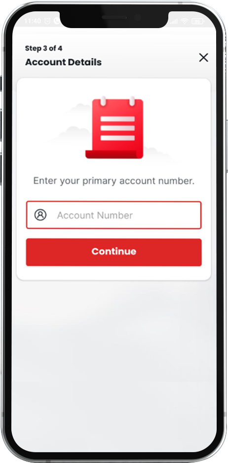 Enter Account Number - Image
