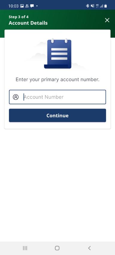 Enter Account Number - Image