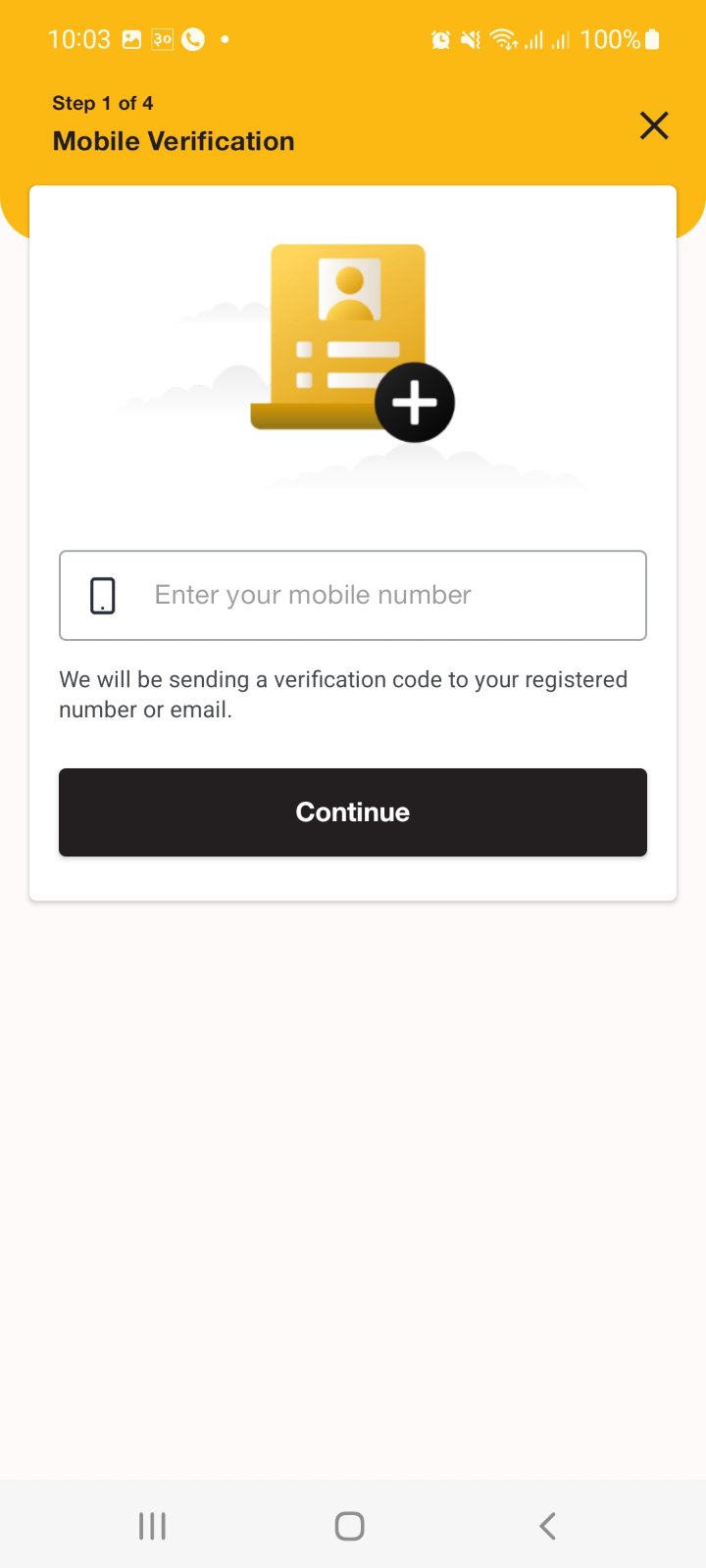 Enter Mobile Number - Image